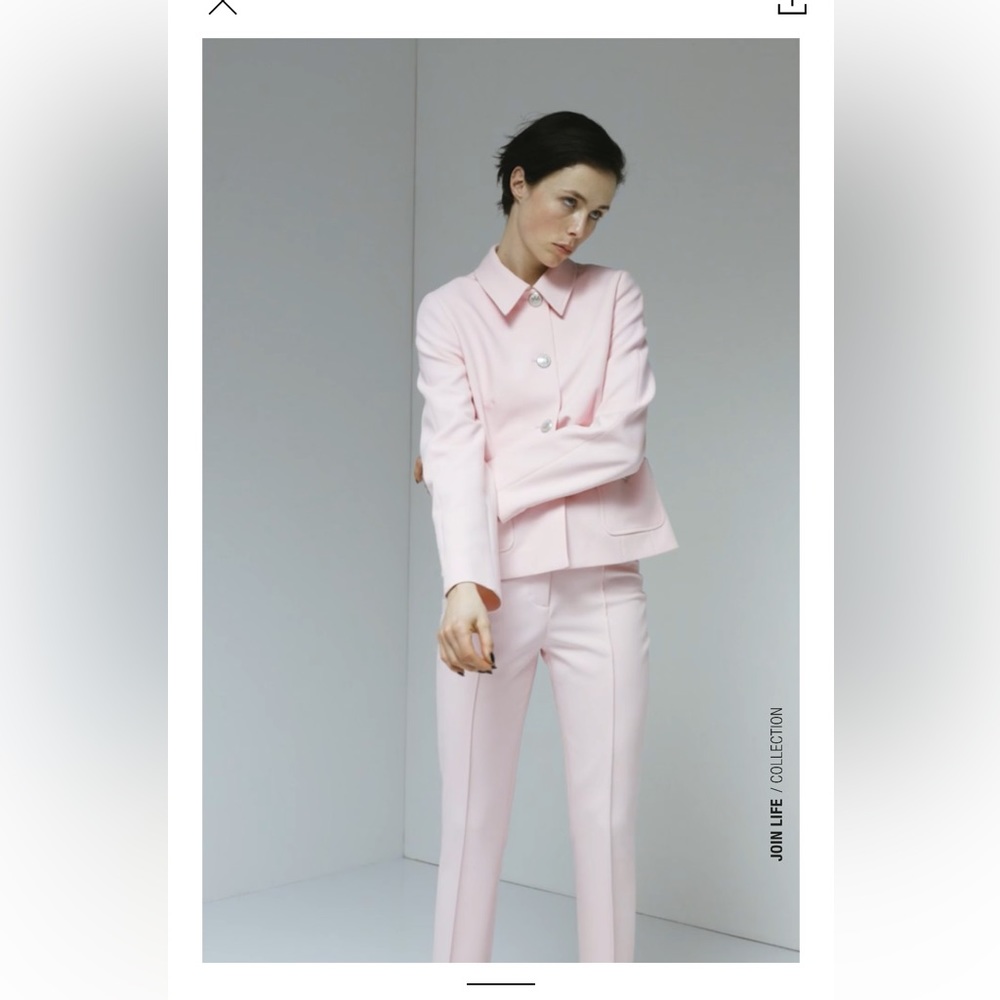 ZARA NWT MINI FLARE PANTS AND METAL BUTTON JACKET